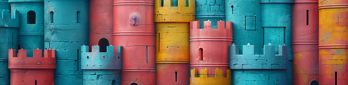 A colourful fortress guiding against oncoming threats.